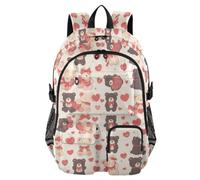 Amooorous Large Travel Backpack for Men Women Mr &mrs Bear Anime Valentine