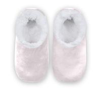 Amooorous Lavender Blush Solid Color Pure Plain Anti-Slip Rubber Sole Womens Mens Slippers Coral Fleece Warm Home Slippers