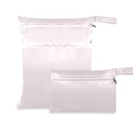 Amooorous Lavender Blush Solid Color Pure Plain reusable wet bag 2 Pack travel essentials for baby with handles for bathing, daycare