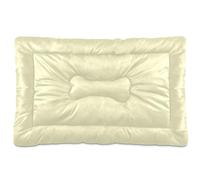 Amooorous Lemon Chiffon Solid Color Pure Plain Yellow Washable Dog Beds Crate Pad Soft Comfortable Anti-Slip Bottom Cat Kennel Crate Pad for Large Jumbo Medium Small Dogs 36" x 24"