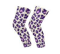 Amooorous Leopard Purple protective dance knee pads knee sleeves，yoga，skateboarding