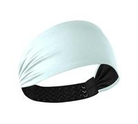 Amooorous Light Blue Solid Color Pure Plain Moisture Wicking gym headbands for women Elastic sweat for Athletic Sports tennis hiking bandas para el cabello de mujer