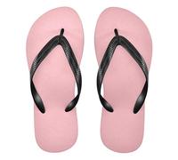 Amooorous Light Pink Solid Color Pure Plain rubber flip flops for men supportive sandals for women Outdoor Swimming Hiking Travel