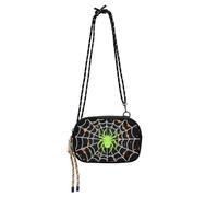 Amooorous Light Up Spider Web Green Small Crossbody Purse Mens Practical with Credit Card Slots Over The Shoulder Purse Take a walk carteras elegantes para mujer