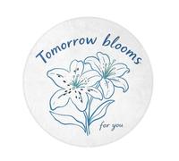 Amooorous Long Pile Round rug washable Tomorrow Lily Bloom Art