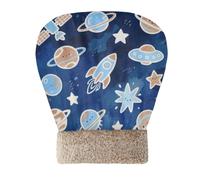 Amooorous Lovely Blue ROCKETS Planet Cat Bed Sleeping Bag for Indoor Cats or Small Dogs Pet Snuggle Sack for cute Winter Soft & Safe Washable
