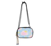 Amooorous Lovely Pink Cloud Rainbow Small Crossbody Purse Men Practical with Adjustable Strap Handbags Take a walk bolsa de mano para mujer