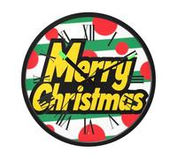 Amooorous Luminous Voice-Activated Wall Clocks Non-Ticking Silent Battery Operated Small Analog Clock Yellow Merry Christmas Text 12 Inch Decorative for Kitchen Living Room Home Office reloj para