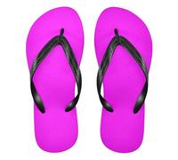 Amooorous Magenta Fuchsia Solid Color Pure Plain Purple rubber flip flops mens Slip-Resistant beach sandals for Outdoor Swimming,