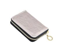 Amooorous Meat Pink Solid Color Leather Card Holder Wallet with 9 Cards Slot RFID Blocking Card case carteras para Mujer