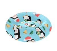 Amooorous Merry Christmas Cartoon Black Penguin Relieve Stress Pet Dog Beds fluffier Kitten Beds for Medium Size Pets Supplies camas y muebles para perros