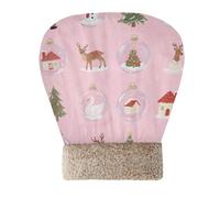 Amooorous Merry Christmas Pink Crystal Ball Sleeping Bag Covered Cat Bed for Indoor Puppy and Cats Pet Snuggle Sack for cute Winter Comfortable Cozy Wrap Semienclosed