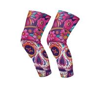 Amooorous Mexican Of The Dead Colorful Skull Flowers lightweight knee pads women knee compression，baseball，mountain bike