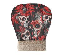 Amooorous Mexican Of The Dead White Skull Flowers Sleeping Bag Covered Cat Bed for Cats Kitten's Hideaways Cold Weather Cozy Semienclosed