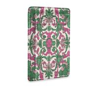 Amooorous Middle Eastern Style Flora and Green Leather Womens Wallet Slim with Cash Slot RFID Blocking Wallet for Cards for Men and Women tarjetero para Mujer