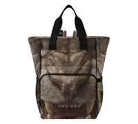 Amooorous Mom Backpack Diaper Bag Backpack for Moms Dads Funny Angry Tigers Brown