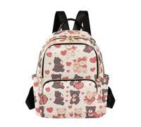 Amooorous Mr &mrs Bear Anime Valentine 14 Inch multipurpose backpack for teen girls backpack fashion small for school&nurse