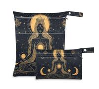 Amooorous Muse Moon Godness Boho Gothic waterproof wet dry bags 2 Pack diaper bag essential items with handles for yoga, baby diapers