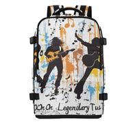 Amooorous Music legends Tones Guitar Personal Item Backpack Water-resistant Lightweight Travel Backpack Carry on Flight Approved Laptop Laptop Bag 15.6 Inch for Women & Men Outing Work Family Travel