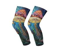 Amooorous Mystery Stained Glass Mushroom protective snowboard knee pads pads for snowboarding，baseball，yoga
