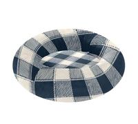 Amooorous Navy Blue Checkered Plaid Warm & Soft Pet Cat Beds fluffier Dog Cave Bed for Extra Small Size Pets Sleeping Memory Foam