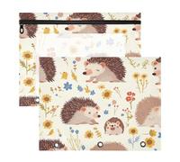 Amooorous Pencil Bags Clear Pen Holder Case for A4 Paper Letter 2 Pack Teacher Storing School Students Teacher Supplies Hedgehog Cute Safari Safari