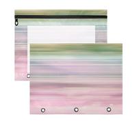 Amooorous Pencil Case Clear Storage Bag for A4 Paper Letter 2 Pack Teacher Back to School Gradual Change