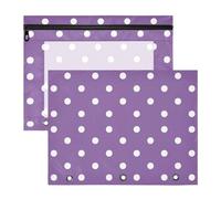 Amooorous Pencil Cases Adorable Pocket Folders for A4 Paper Letter 2 Pack Students Storing School Students Teacher Supplies White Irregular Dots