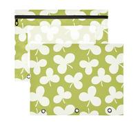 Amooorous Pencil poucheses Clear Window Pen Holder Case for A4 Paper Letter 2 Pack Teacher Office Green Fresh Clover