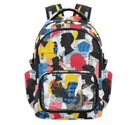 Amooorous People Silhouette Art Street Clear Bookbag Backpack Water-Resistant Bookbag with Padded Straps for Kids Students, Age 7-18 anos escolares entera mochila