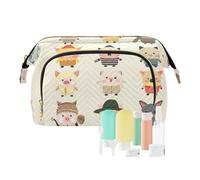 Amooorous Piglet's Home Cosmetic Bag Essentials Large Make Up Bag Women Coin Purse for Essentials For Women, Piglet's Home, One Size
