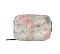 Amooorous Pink and FLOWER and whites in Summer first aid bag with Detachable Compartments convenient pill organizer 2 times a day for purse, Pink and Flower and Whites in Summer, 1 size