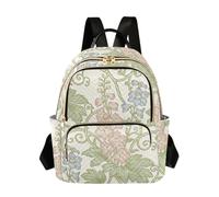 Amooorous Pink Blue Floral William Morris Pattern 12.5 Inch convertible, fashion diaper bag backpack large capacity backpack for school&nurse