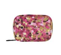 Amooorous Pink Gold Fake Glitter first aid bag with Detachable Compartments portable pill cases organizers for purse
