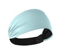 Amooorous Powder Blue Solid Color Pure Plain no slip sweatband headband Stretchy hairband for Daily use basketball Running bandas para el cabello