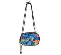 Amooorous Psychedelic Turtle Sea Dreamy Small Black Crossbody Purse Men Practical with Adjustable Strap Small Shoulder Bags Walk the dog bolso impermeable para mujer