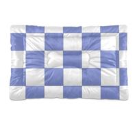 Amooorous Purple and White American Plaid Washable Dog Bed Mat Non-Slip Soft Comfortable Kennel Pad for Large Jumbo Medium Small Dogs 36" x 24"