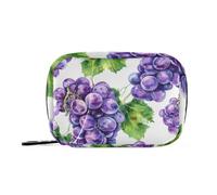 Amooorous Purple Grape medicine organizer bag with Detachable Compartments attachable medicine box organizer for purse
