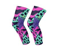 Amooorous Purple Green Leopard Triangle Irregular lightweight wrestling knee pads pads for snowboarding，wrestling，snowboard