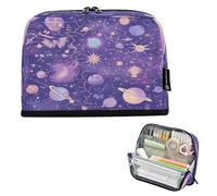 Amooorous Purple Mysterious Universe Planet Pencil Box Case Large Capacity Make Up Bags Stationery Storage for Boys Grade School Supplies cartucheras para ninas