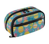 Amooorous PVC Pen Bag Summer Simple Pineapples Pencil Case with Supplies