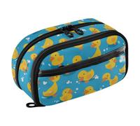 Amooorous PVC Pencil pouching Simple Yellow Duck Blue Big Capacity Waterproof Pencil Case