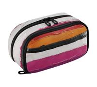 Amooorous PVC Water Resistant Pencil pouching Sunset Lesbian Pride Flag LGBT Les Pencil Case