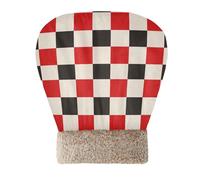 Amooorous Red and White Checkered Pattern Cat Bed Cave Sleeping Bag for Indoor Cats and Mini Dogs Tunnel Hideaway Cold Weather Soft & Safe Self Heating