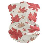Amooorous Red Brown Autumn Maple Leaves Four season Wind proof beanie cooling neck gaiters Multiple Ways to Wear beanie reusable face mask for Hunting Hunting halloween costumes mascara para el sol