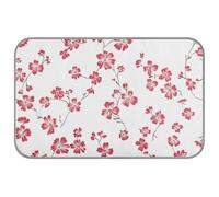Amooorous Red Crushed Flowers Summer Cooling mat Outdoor Self Cooling Outdoor Dog mat for Chicken Dogs Outside Manta Fria para Perros M