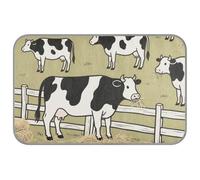 Amooorous Retro Grassland Cows Summer cooling mat outdoor Self Cooling ice pad for cats outdoor pet cat essentials tapete refrescante para mascotas M