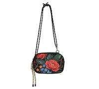 Amooorous Retro Red Peony Flowers Small Crossbody Purse Mens Fashion with Adjustable Strap Handbags For Hiking Traveling bolsa para mujer