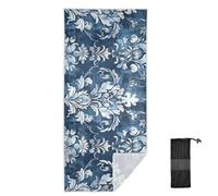 Amooorous Retro Vintage Denim Victorian towels extra large 31" x 70" Quick Dry and Lightweight kids beach towels for girls for Pool, Swim, and Hot Tub
