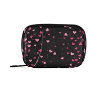 Amooorous Romantic Pink Love on Valentine first aid bag with Detachable Compartments convenient medicine travel bag for purse
